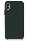 Mey İthalat®   iPhone XS Max Kılıf Lansman Legant Silikon - Koyu Yeşil
