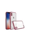 Mey İthalat®  iPhone XS Max Kılıf Miami Şeffaf Silikon - Fuşya