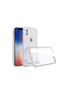 Mey İthalat®  iPhone XS Max Kılıf Miami Şeffaf Silikon - Lila