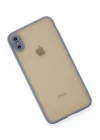 Mey İthalat®  iPhone XS Max Kılıf Montreal Silikon Kapak - Gri