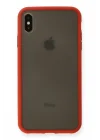 Mey İthalat®  iPhone XS Max Kılıf Montreal Silikon Kapak - Kırmızı