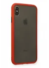 Mey İthalat®  iPhone XS Max Kılıf Montreal Silikon Kapak - Kırmızı