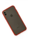 Mey İthalat®  iPhone XS Max Kılıf Montreal Silikon Kapak - Kırmızı