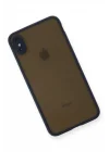 Mey İthalat®  iPhone XS Max Kılıf Montreal Silikon Kapak - Lacivert