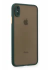 Mey İthalat®  iPhone XS Max Kılıf Montreal Silikon Kapak - Yeşil