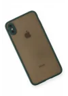 Mey İthalat®  iPhone XS Max Kılıf Montreal Silikon Kapak - Yeşil