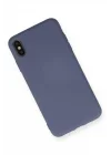 Mey İthalat®   iPhone XS Max Kılıf Nano içi Kadife Silikon - Gri