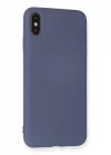 Mey İthalat®   iPhone XS Max Kılıf Nano içi Kadife Silikon - Gri