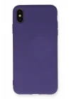 Mey İthalat®   iPhone XS Max Kılıf Nano içi Kadife Silikon - Mor
