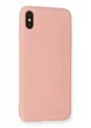 Mey İthalat®   iPhone XS Max Kılıf Nano içi Kadife Silikon - Pembe