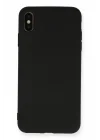Mey İthalat®   iPhone XS Max Kılıf Nano içi Kadife Silikon - Siyah