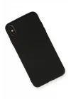 Mey İthalat®   iPhone XS Max Kılıf Nano içi Kadife Silikon - Siyah