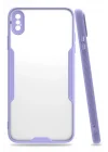 Mey İthalat®   iPhone XS Max Kılıf Platin Silikon - Lila