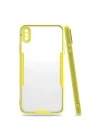 Mey İthalat®   iPhone XS Max Kılıf Platin Silikon - Sarı