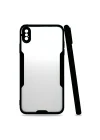 Mey İthalat®   iPhone XS Max Kılıf Platin Silikon - Siyah