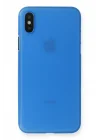 Mey İthalat®  iPhone XS Max Kılıf PP Ultra İnce Kapak - Mavi