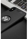 Mey İthalat®   iPhone XS Max Kılıf Range Yüzüklü Silikon - Siyah