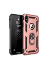 Mey İthalat®   iPhone XS Max Kılıf Sofya Yüzüklü Silikon Kapak - Rose