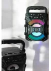 Mey İthalat® Işıklı Bluetooth Hoparlör Müzik ve Renkli Işık Taşınabiilir