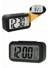 Mey İthalat® Işıklı Dereceli Masa Ofis Saati Alarmlı Termometre Takvim Çalar Saat