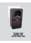 Mey İthalat® Isıya Dayanıklı PC Gövdeli Akım Korumalı Priz 4 USB