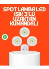 Mey İthalat® Kablosuz 3 Lü Spot Led Lamba Seti Uzaktan Kumandalı Enerji Tasarruflu Aydınlatma