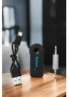 Mey İthalat® Kablosuz Bluetooth Aux Araç Kiti Siyah Hafıza Kartlı