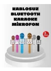 Mey İthalat® Kablosuz Bluetooth Karaoke Mikrofon  Yankı Efektli