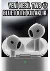 Mey İthalat® Kablosuz Bluetooth Kulaklık TWS ANC Özelliği Yüksek Ses Kaliteli