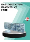 Mey İthalat® Kablosuz Klavye ve Mouse Seti – Sessiz Tuş, Retro Tasarım