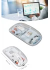 Mey İthalat® Kablosuz Mouse Fare Şarjlı Bluetooth Wireless Çift Modlu Sessiz