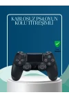 Mey İthalat® Kablosuz PS4 Oyun Kolu Çift Motor Titreşimli Uzun Bataryalı