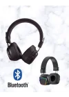 Mey İthalat® Kablosuz RGB Işıklı Katlanabilir Bluetooth Kulak Üstü Kulaklık