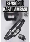 Mey İthalat® Kafa Lambası Kamp Lambası Sensörlü Şarjlı Ayarlanabilir