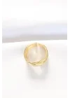 Mey İthalat® Kalın Gold Renk Ayarlanabilir Yüzük