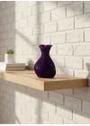 Mey İthalat® Kalpli Mor Mini Vazo 5 cm Dekoratif Masa Üstü Aksesuar