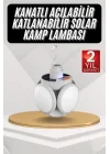 Mey İthalat® Kamp Lambası Güneş Enerjili Solar 5 Kanatlı Katlanır Lamba Karavan