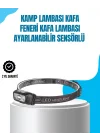 Mey İthalat® Kamp Lambası Kafa Feneri Kafa Lambası Ayarlanabilir Sensörlü Şarjlı