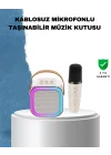 Mey İthalat® Karaoke Mikrofon Hoparlör Seti 6 Saat Kullanım Süresi