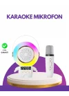 Mey İthalat® Karaoke Özellikli Astronot Bluetooth Hoparlör Kablosuz Mikrofonlu