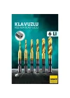 Mey İthalat® Kılavuzlu HSS Matkap Ucu 6lı SET M3-M10 Titanyum Kaplamalı