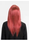 Mey İthalat® Kızıl Renk Düz Kesim Uzun Parti Peruğu Takma Saç
