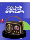 Mey İthalat® Klasik Retro Radyo – Bluetooth Destekli, FM Özellikli Şarjlı Hoparlör