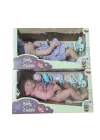 Mey İthalat® KNG-902-5 905-2 KUT 43 CM GERÇEKÇİ BEBEK VE
