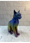 Mey İthalat® Koyu Rainbow Kedi Biblo Modern Salon ve Raf Dekoru
