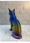 Mey İthalat® Koyu Rainbow Kedi Biblo Modern Salon ve Raf Dekoru