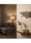 Mey İthalat® Krem Ayı Figürü Duvar Süsü Asılabilir Hediyelik Dekoratif 25x19 cm