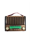 Mey İthalat® KTF-1428 Nostaljik Solar Enerjili Bluetooth Speaker – Radyo, SD/USB MP3 Çalar, Güçlü Taşınabilir Hoparlör