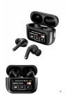 Mey İthalat® Kulak İçi Bluetooth Kulaklık Ekranlı Müzik Dinleme Çağrı Cevaplama Siyah
