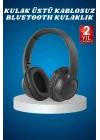 Mey İthalat® Kulak Üstü Kablosuz Bluetooth Kulaklık Yüksek Ses Kaliteli ANC Özelliği